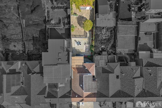 aerial view featuring a residential view