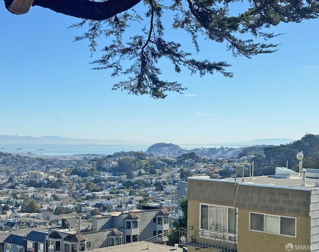 city view with a mountain view