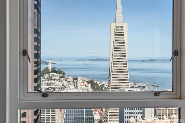 water view featuring a city view