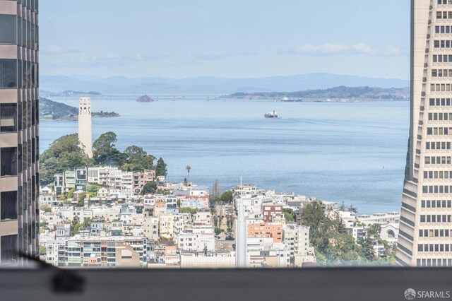 property view of water with a mountain view