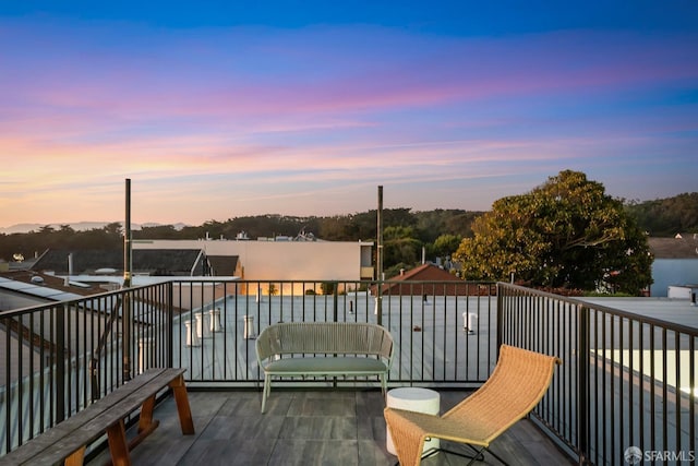 view of deck at dusk