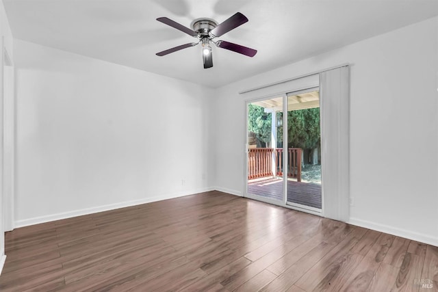 1607 California Dr, Vacaville, CA 95687 - spare room with wood finished floors and a ceiling fan
