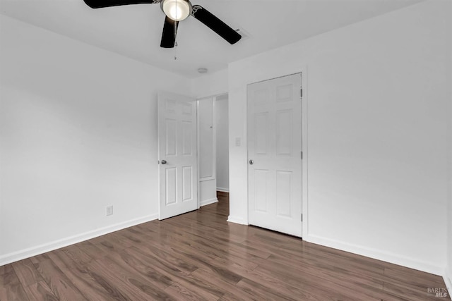 1607 California Dr, Vacaville, CA 95687 - unfurnished bedroom with wood finished floors and a ceiling fan