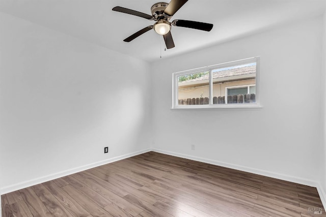 1607 California Dr, Vacaville, CA 95687 - spare room featuring wood finished floors and a ceiling fan