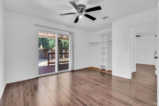 1607 California Dr, Vacaville, CA 95687 - spare room with ceiling fan and wood finished floors