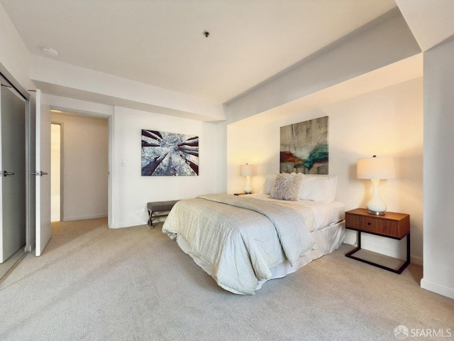 view of carpeted bedroom