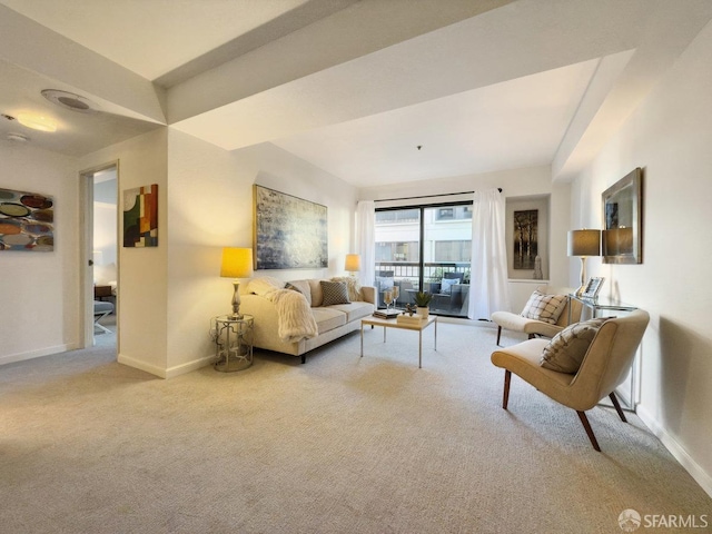 view of carpeted living room