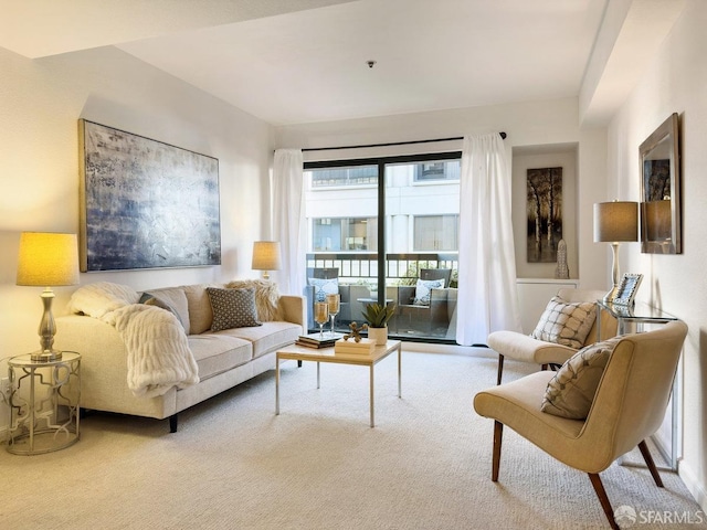 view of carpeted living room