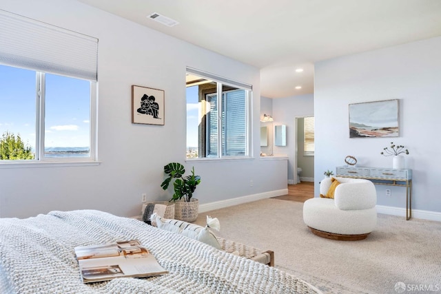 view of carpeted bedroom