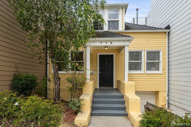 773 15th Ave, San Francisco, CA 94118 - view of exterior entry with roof with shingles