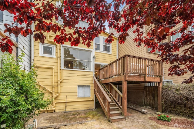 773 15th Ave, San Francisco, CA 94118 - rear view of house featuring stairway and a deck