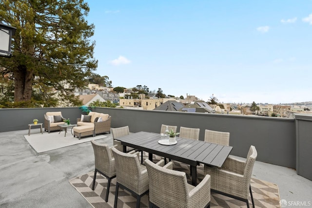 view of patio featuring outdoor lounge area