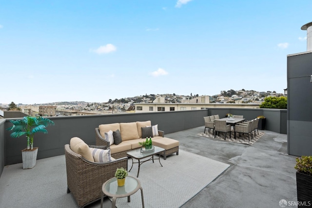 view of patio featuring outdoor lounge area