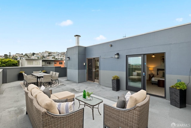 view of patio / terrace featuring an outdoor living space