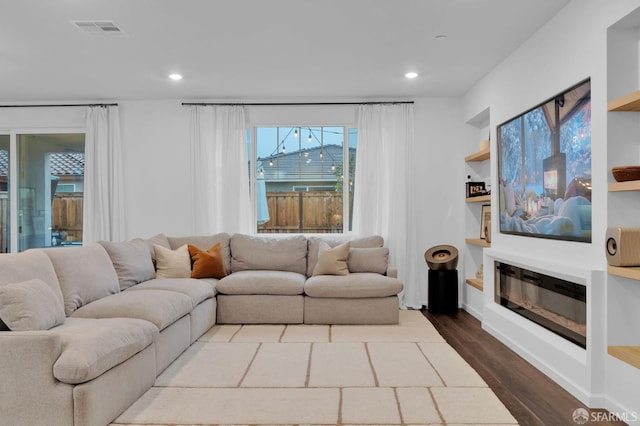 living room featuring hardwood / wood-style floors