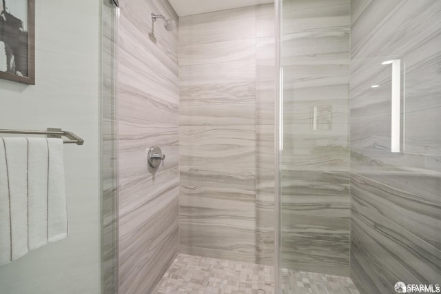 bathroom with walk in shower