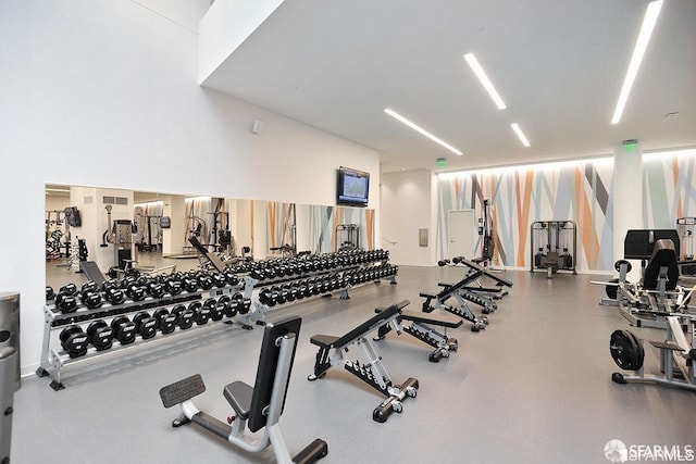 view of exercise room