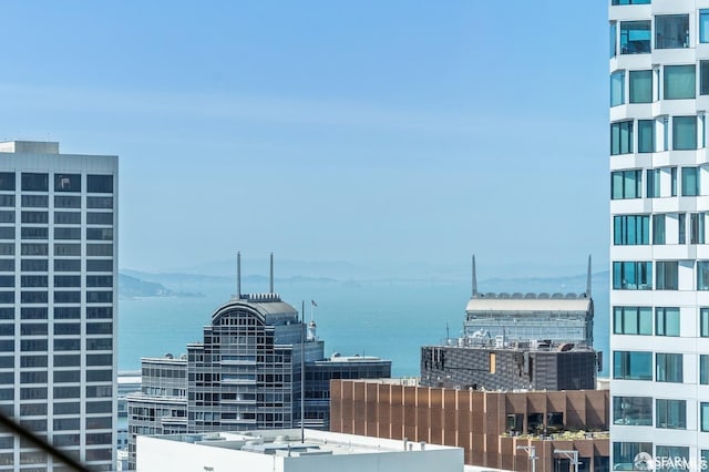 view of city with a water view