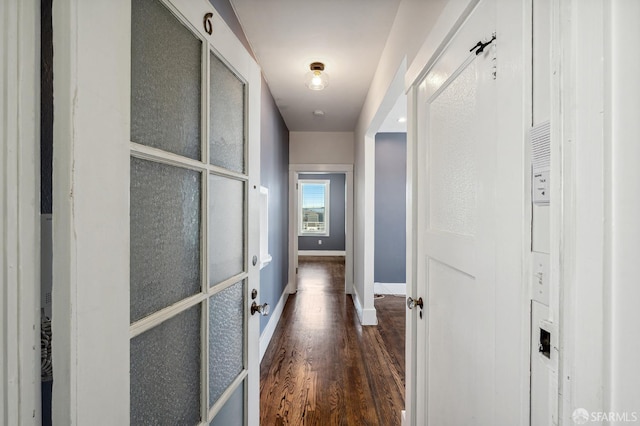 1375 Sacramento St, San Francisco, CA 94109 - hall featuring dark wood-style flooring and baseboards