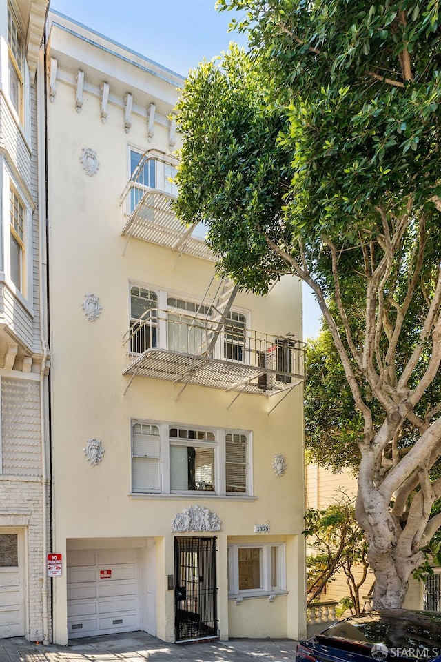 1375 Sacramento St, San Francisco, CA 94109 - view of building exterior featuring a garage