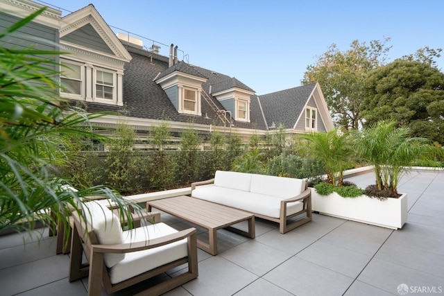 view of patio featuring outdoor lounge area