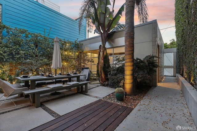 view of deck at dusk