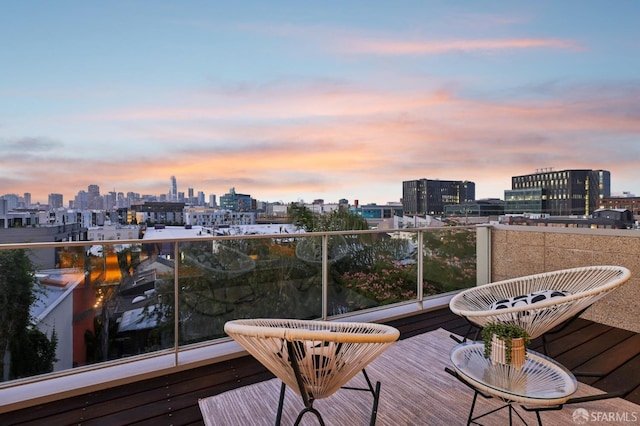 view of deck at dusk