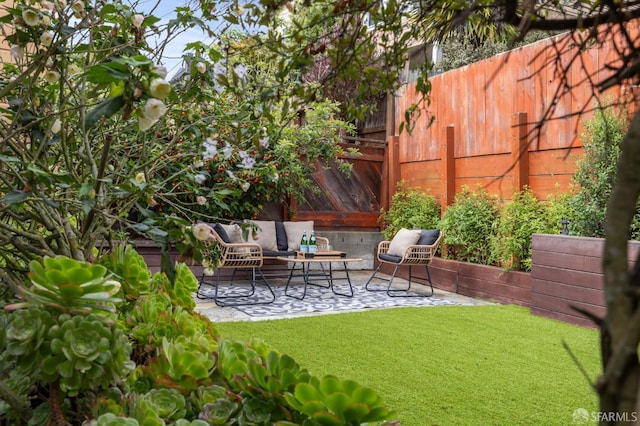 2266 Cecilia Ave, San Francisco, CA 94116 - view of yard featuring a patio area and outdoor lounge area