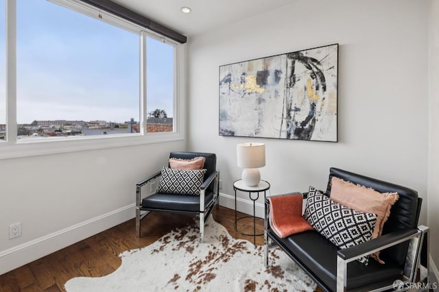 2266 Cecilia Ave, San Francisco, CA 94116 - sitting room with baseboards and wood finished floors