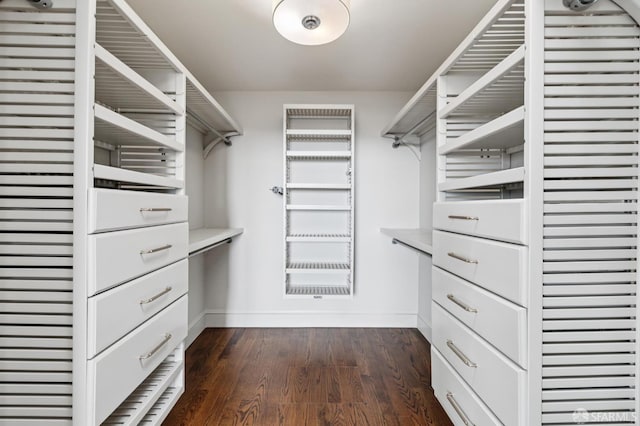 2266 Cecilia Ave, San Francisco, CA 94116 - walk in closet featuring dark wood-style floors