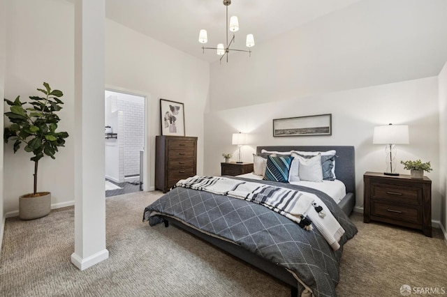 2266 Cecilia Ave, San Francisco, CA 94116 - bedroom with carpet and a chandelier