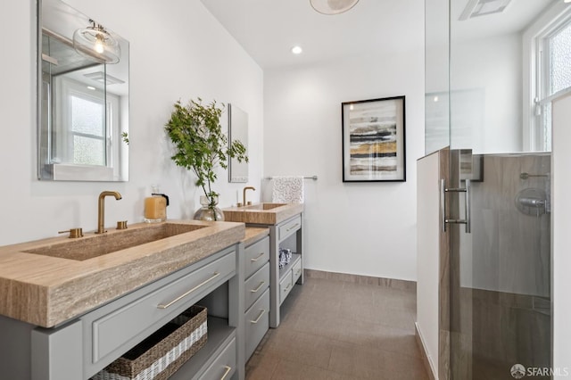 2266 Cecilia Ave, San Francisco, CA 94116 - bathroom with vanity and an enclosed shower