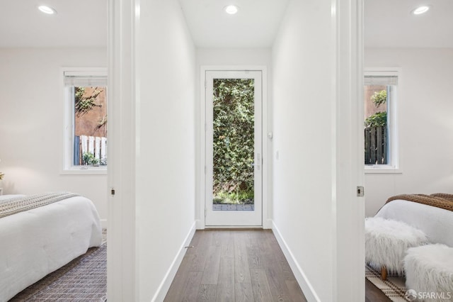 176 Summit Way, San Francisco, CA 94132 - bedroom with recessed lighting, dark wood-type flooring, multiple windows, and baseboards