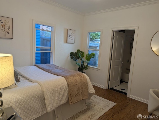 192 Ridgeway Ave, Oakland, CA 94611 - bedroom with wood finished floors and ornamental molding