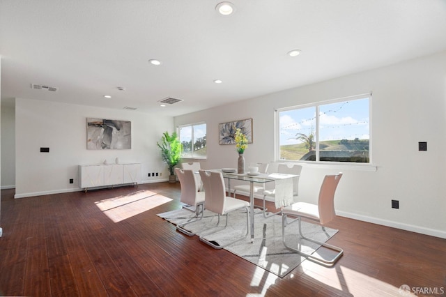 350 Camino Diablo Rd, Brentwood, CA 94513 - dining area with baseboards, visible vents, and wood finished floors