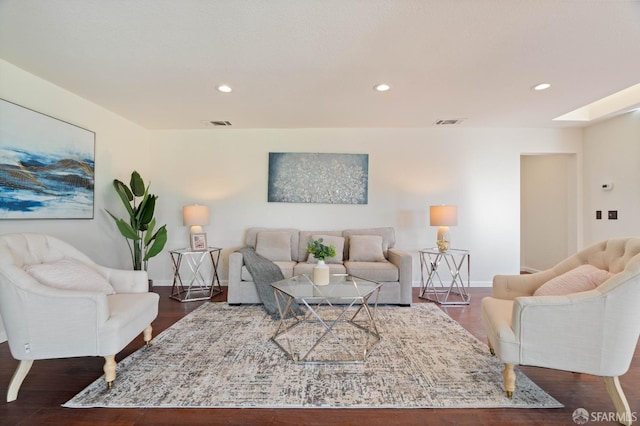350 Camino Diablo Rd, Brentwood, CA 94513 - living area with visible vents, a skylight, and recessed lighting