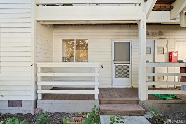 view of doorway to property