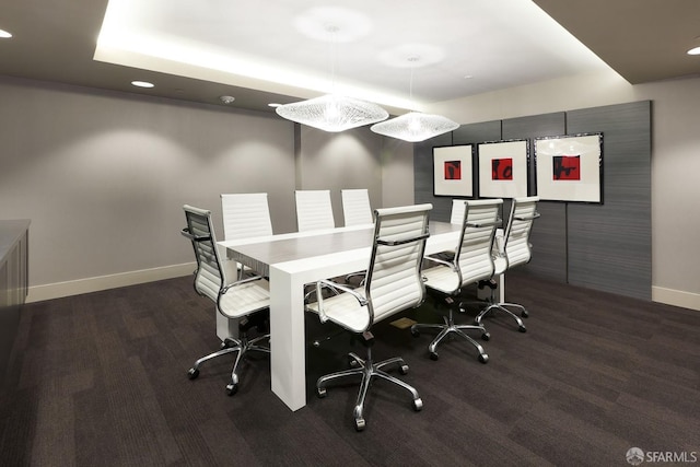 420 Mission Bay Blvd Unit 706, San Francisco, CA 94158 - home office featuring baseboards, recessed lighting, and dark colored carpet