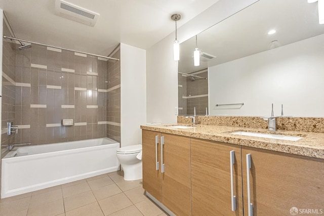420 Mission Bay Blvd Unit 706, San Francisco, CA 94158 - full bathroom with toilet, tile patterned floors, visible vents, and a sink