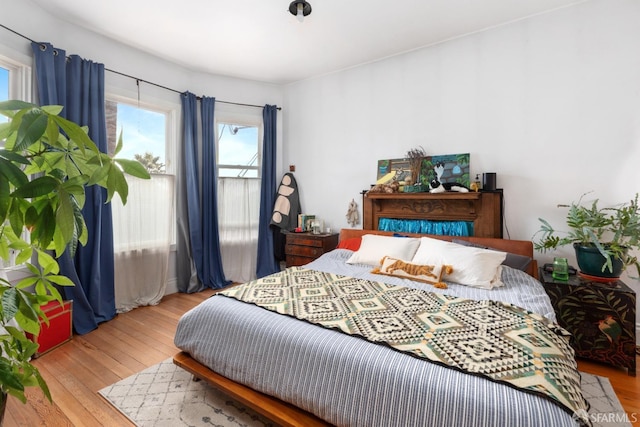 bedroom featuring light hardwood / wood-style floors