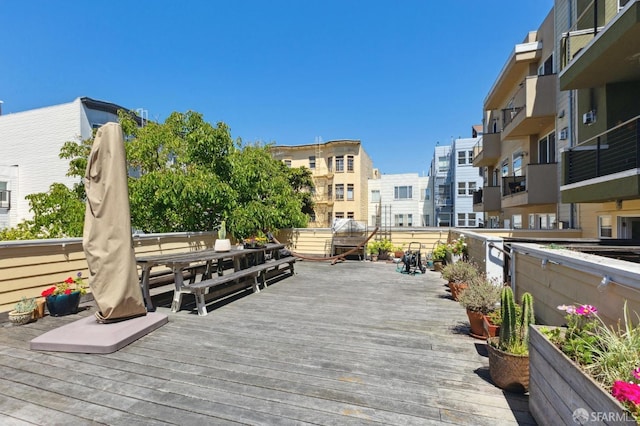 view of wooden terrace