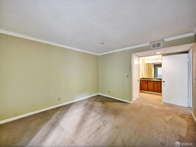 605 Canyon Oaks Dr Unit B, Oakland, CA 94605 - spare room with ornamental molding and light carpet