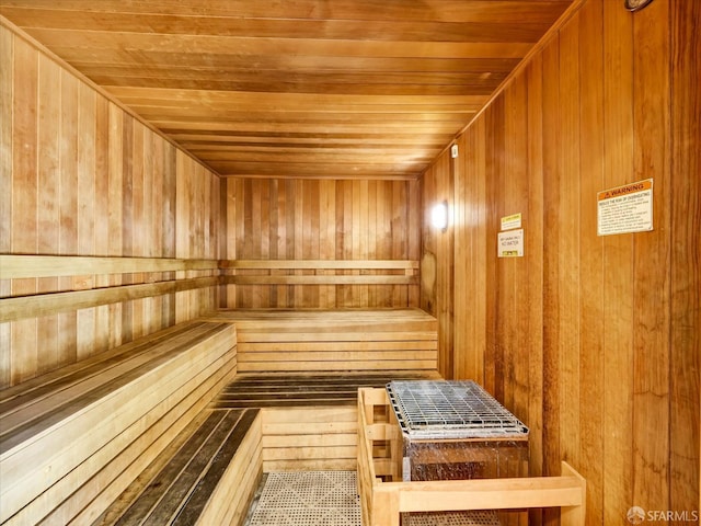 605 Canyon Oaks Dr Unit B, Oakland, CA 94605 - sauna / steam room featuring wooden ceiling and wooden walls