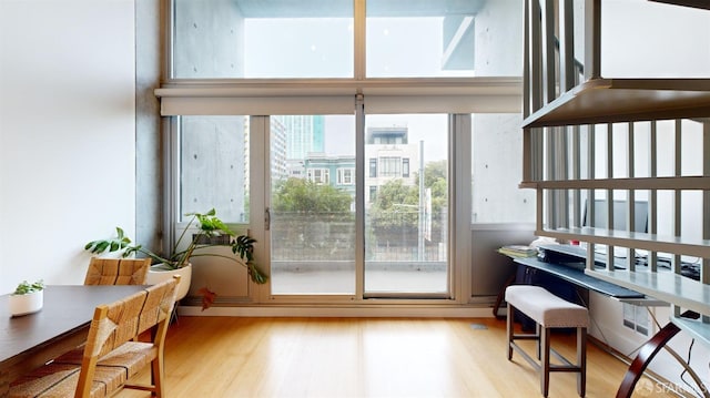 entryway featuring light hardwood / wood-style floors