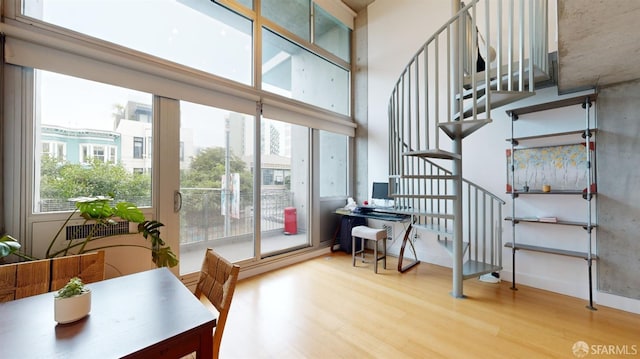 interior space featuring hardwood / wood-style floors