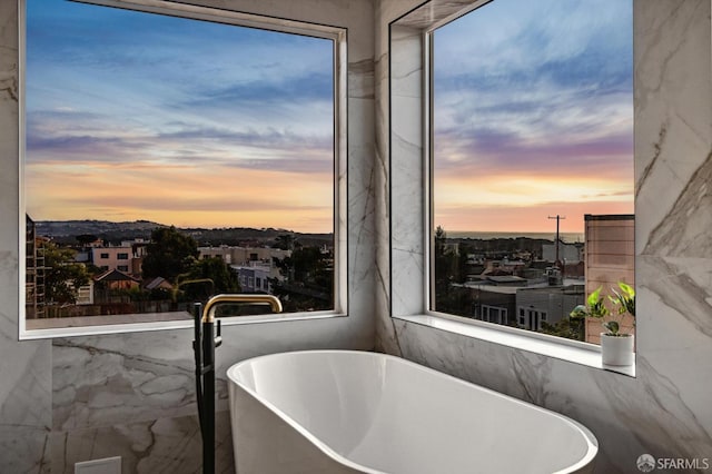 bathroom featuring a bathing tub