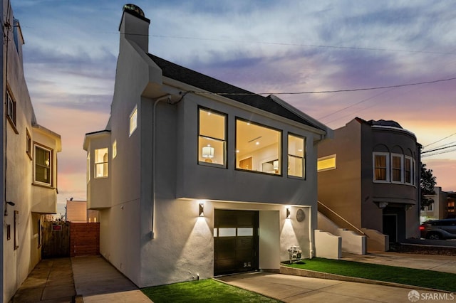 view of front of house featuring a garage