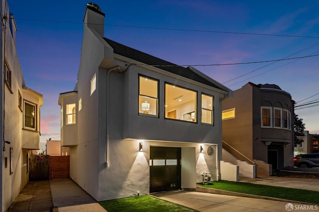 view of front of home featuring a garage