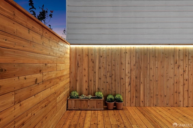 exterior space featuring a wooden deck