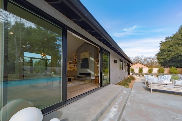 view of patio / terrace with an outdoor hangout area